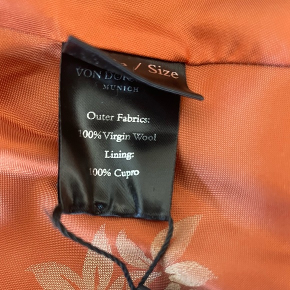 Women VON DORNBERG MUNICH NWT 3 Button Italian Tweed Blazer-Burgundy Red-36, US6 - Picture 8 of 12